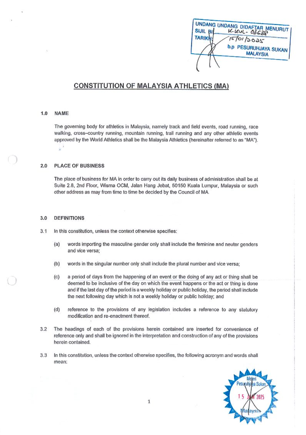 MAF Marathon Guidelines